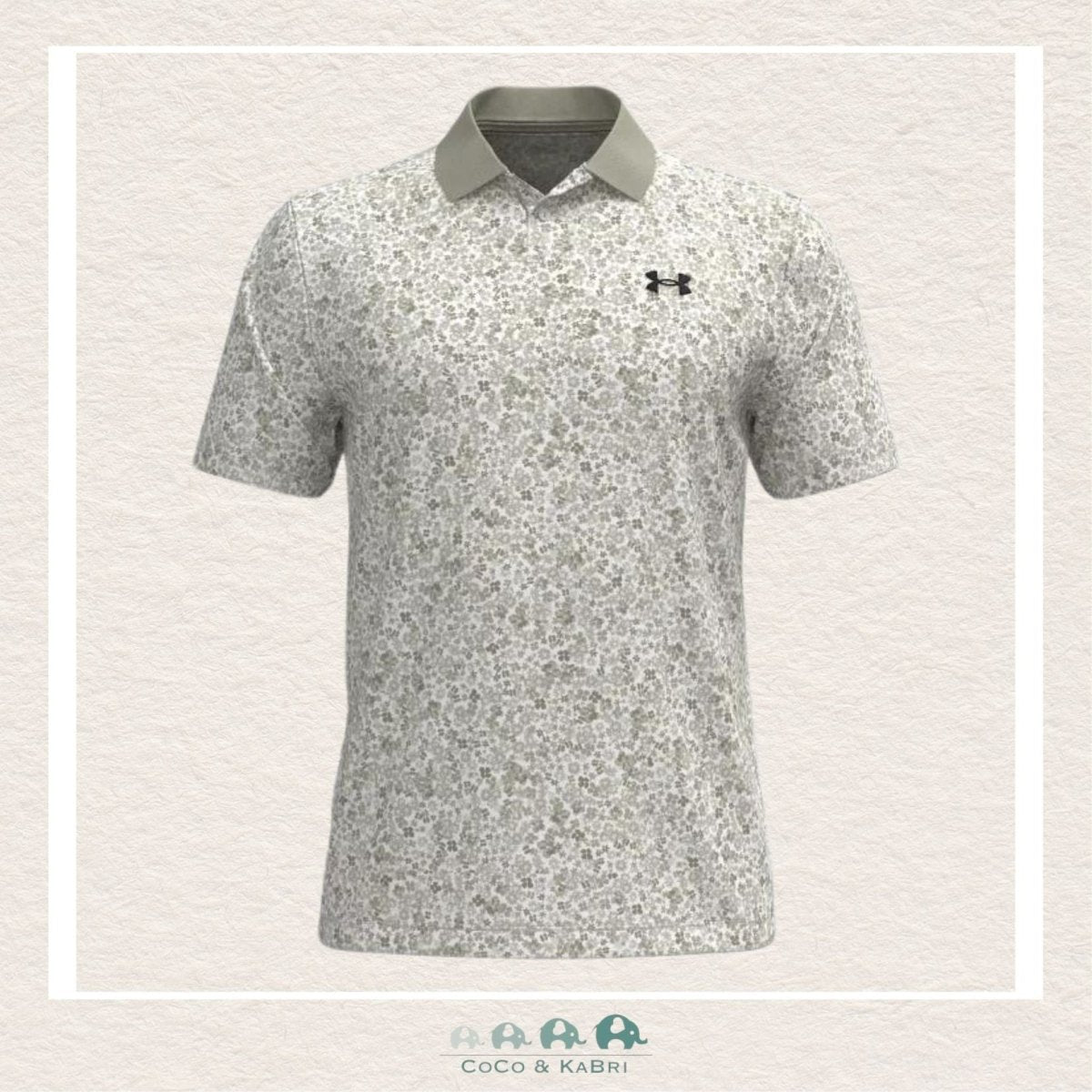 Under Armour: Men's Matchplay Printed Polo - Khaki, CoCo & KaBri Children's Boutique