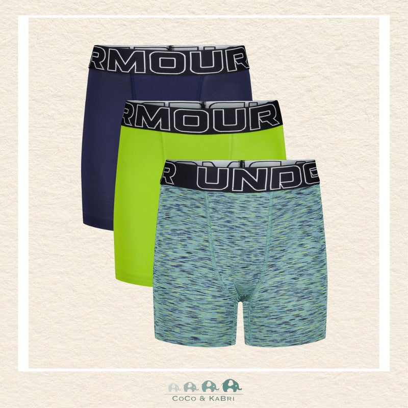Under Armour: Performance Tech Print Boxers - Green Vibe, CoCo & KaBri Children's Boutique
