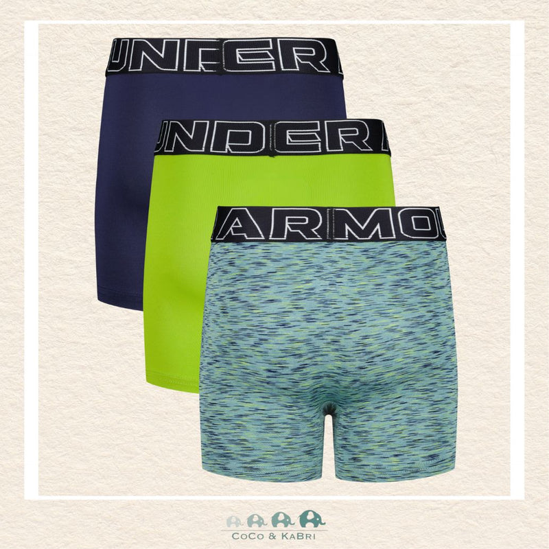 Under Armour: Performance Tech Print Boxers - Green Vibe, CoCo & KaBri Children's Boutique