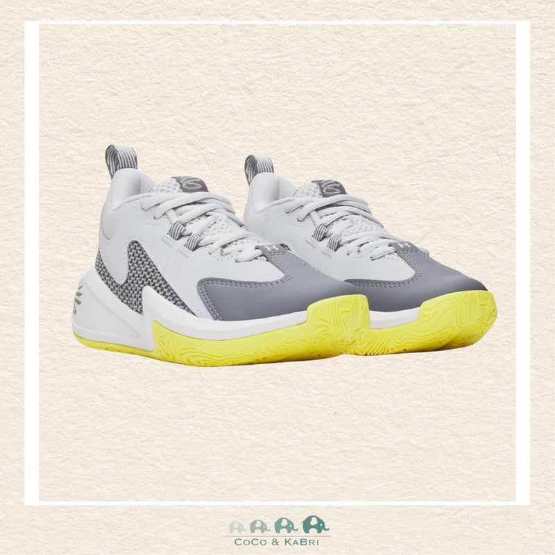 Under Armour: Pre - School Basketball Shoes Curry 3Z 25 - Gray/ Yellow (N3), CoCo & KaBri Children's Boutique