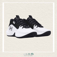 Under Armour Pre - School UA Lockdown 7 Basketball Shoes - White/Black (O1 - 158), CoCo & KaBri Children's Boutique