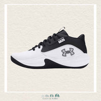 Under Armour Pre - School UA Lockdown 7 Basketball Shoes - White/Black (O1 - 158), CoCo & KaBri Children's Boutique