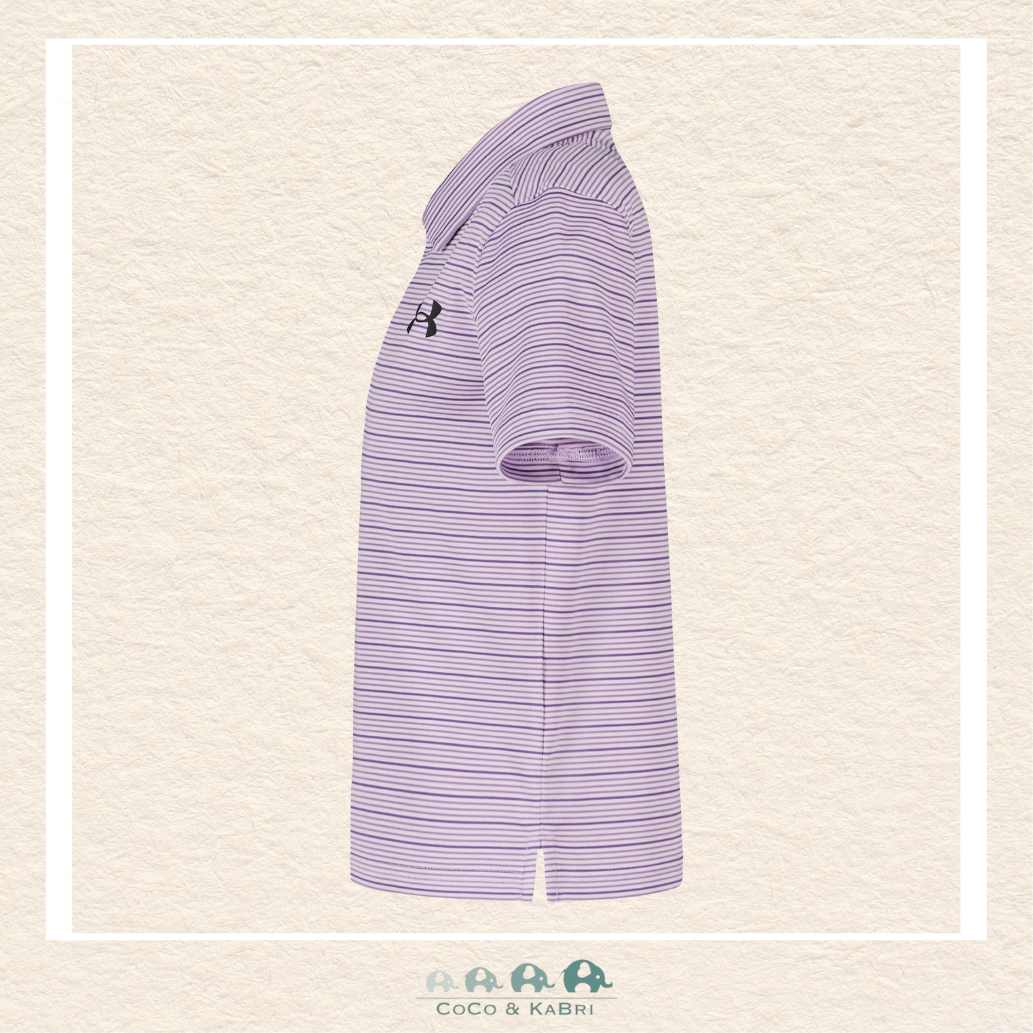 Under Armour: Purple Crest Polo Shirt, CoCo & KaBri Children's Boutique, Brooks Alberta Canada