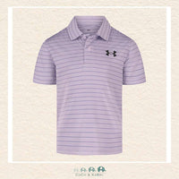 Under Armour: Purple Crest Polo Shirt, CoCo & KaBri Children's Boutique, Brooks Alberta Canada