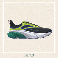 Under Armour Rogue 6 Boys' Grade School Running Shoes Black/Green(N1), CoCo & KaBri Children's Boutique, Brooks Alberta Canada