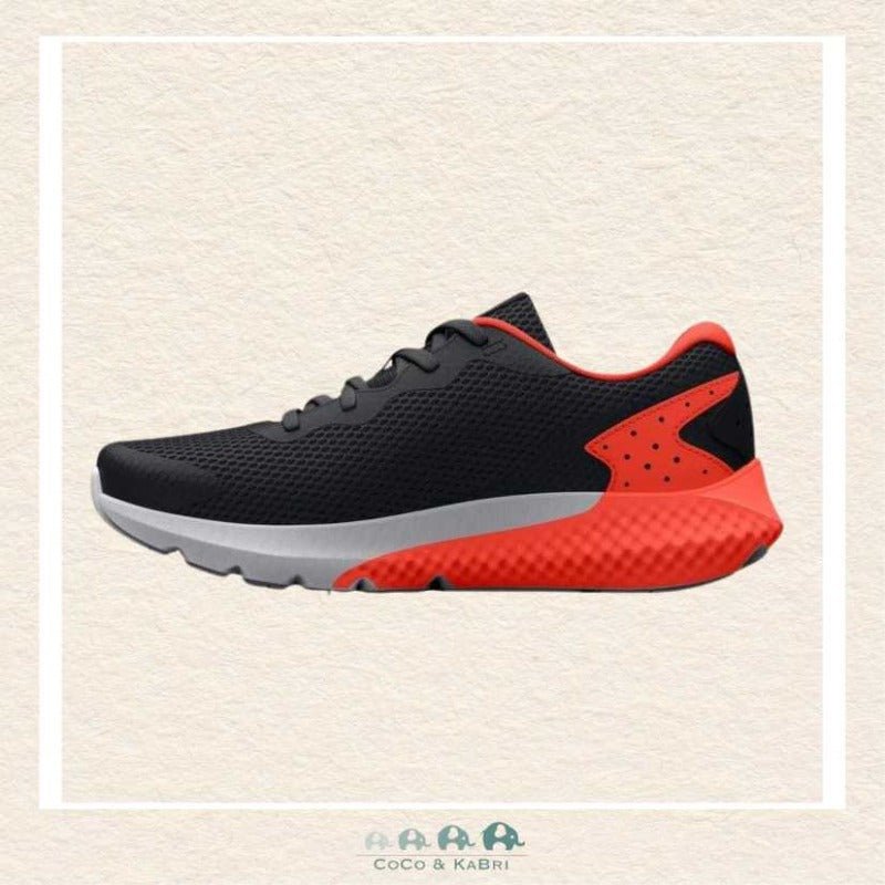 Under Armour Shoes: Boys' Grade School Charged Rogue 3 Running Shoes - Black/Orange (O3-52), CoCo & KaBri Children's Boutique