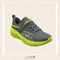 Under Armour Surge 5 AC Boys' Pre-School Running Shoes Gray/Green (M4), CoCo & KaBri Children's Boutique, Brooks Alberta Canada