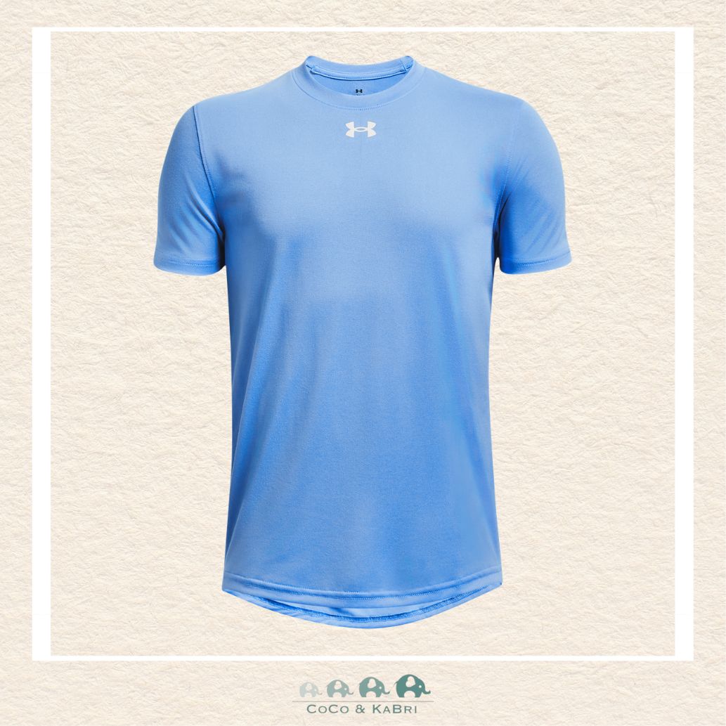 Under Armour: Tech Team Youth Boys' Short Sleeve Carolina Blue, CoCo & KaBri Children's Boutique, Brooks Alberta Canada