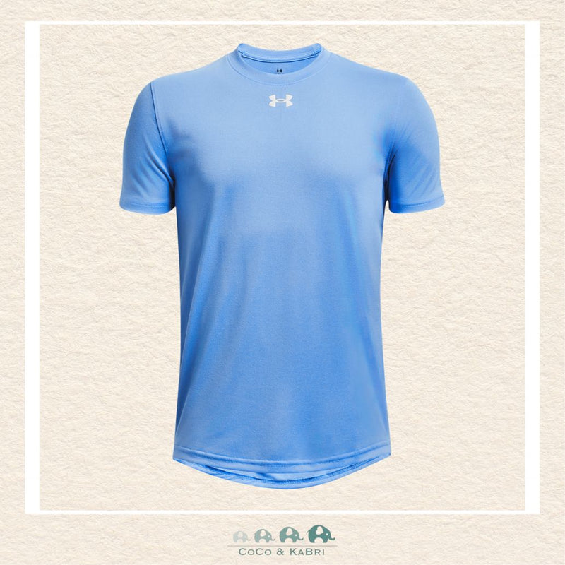 Under Armour: Tech Team Youth Boys' Short Sleeve Carolina Blue, CoCo & KaBri Children's Boutique, Brooks Alberta Canada