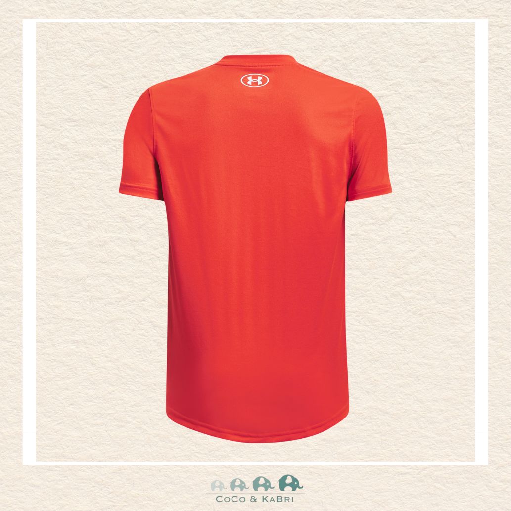 Under Armour: Tech Team Youth Boys' Short Sleeve - Dark Orange, CoCo & KaBri Children's Boutique, Brooks Alberta Canada