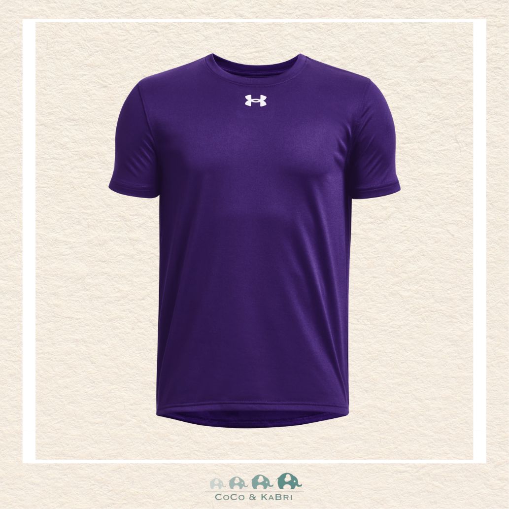 Under Armour: Tech Team Youth Boys' Short Sleeve -Purple, CoCo & KaBri Children's Boutique, Brooks Alberta Canada