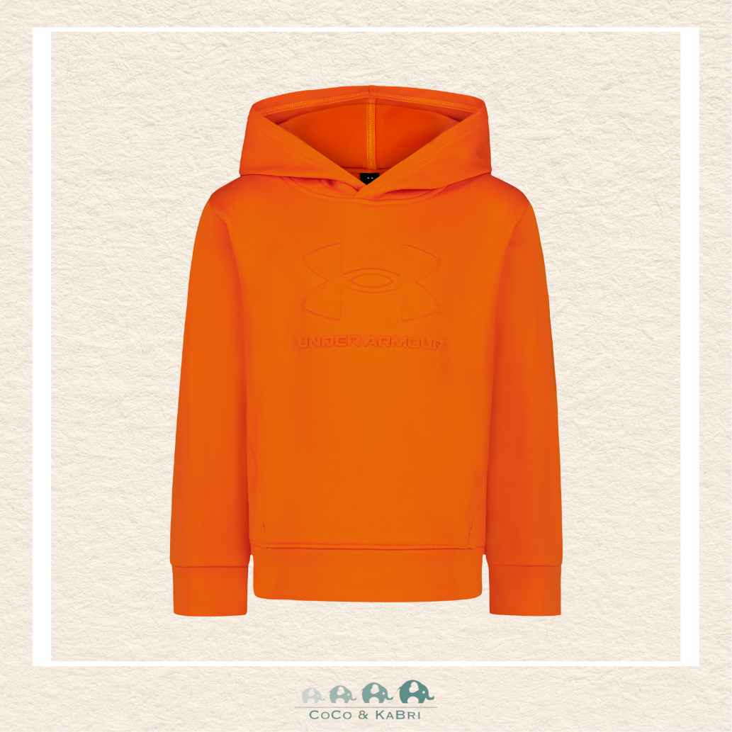Under Armour: Toddler Boys Embossed Hoodie - Outreageous Orange, CoCo & KaBri Children's Boutique, Brooks Alberta Canada