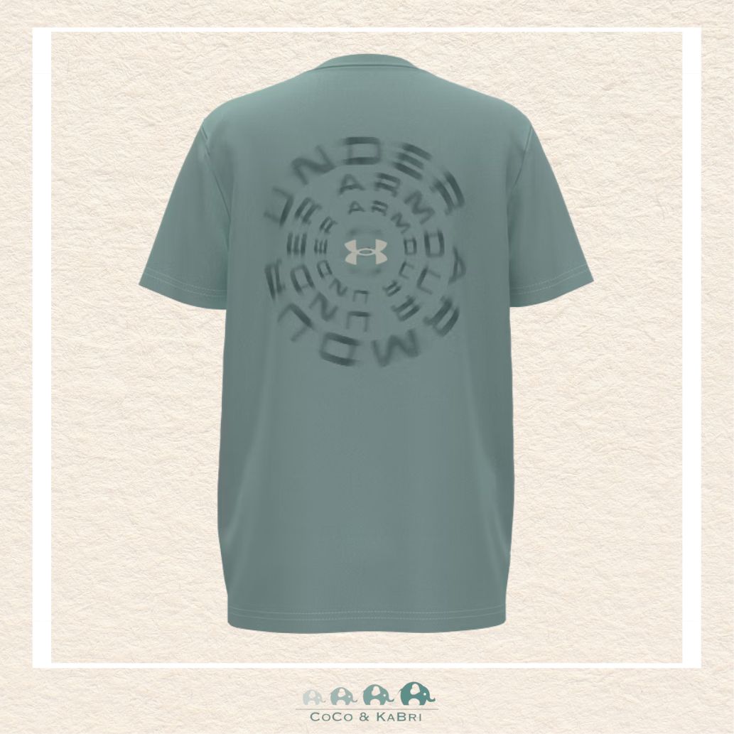 Under Armour Wordmark Blur Youth Boys' Short Sleeve Tee - Enamel Blue, CoCo & KaBri Children's Boutique