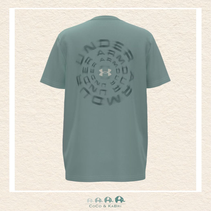 Under Armour Wordmark Blur Youth Boys' Short Sleeve Tee - Enamel Blue, CoCo & KaBri Children's Boutique