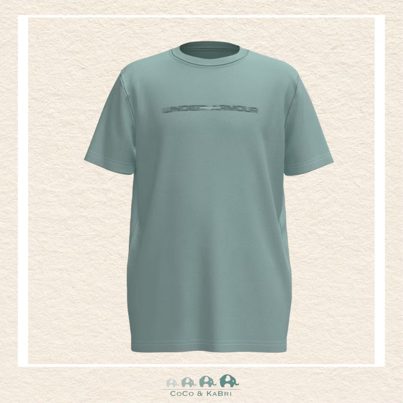Under Armour Wordmark Blur Youth Boys' Short Sleeve Tee - Enamel Blue, CoCo & KaBri Children's Boutique