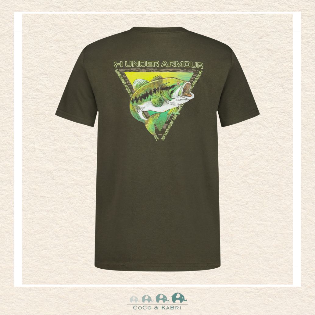 Under Armour Youth Boys' Bass Strike Tee - Marine Green, CoCo & KaBri Children's Boutique