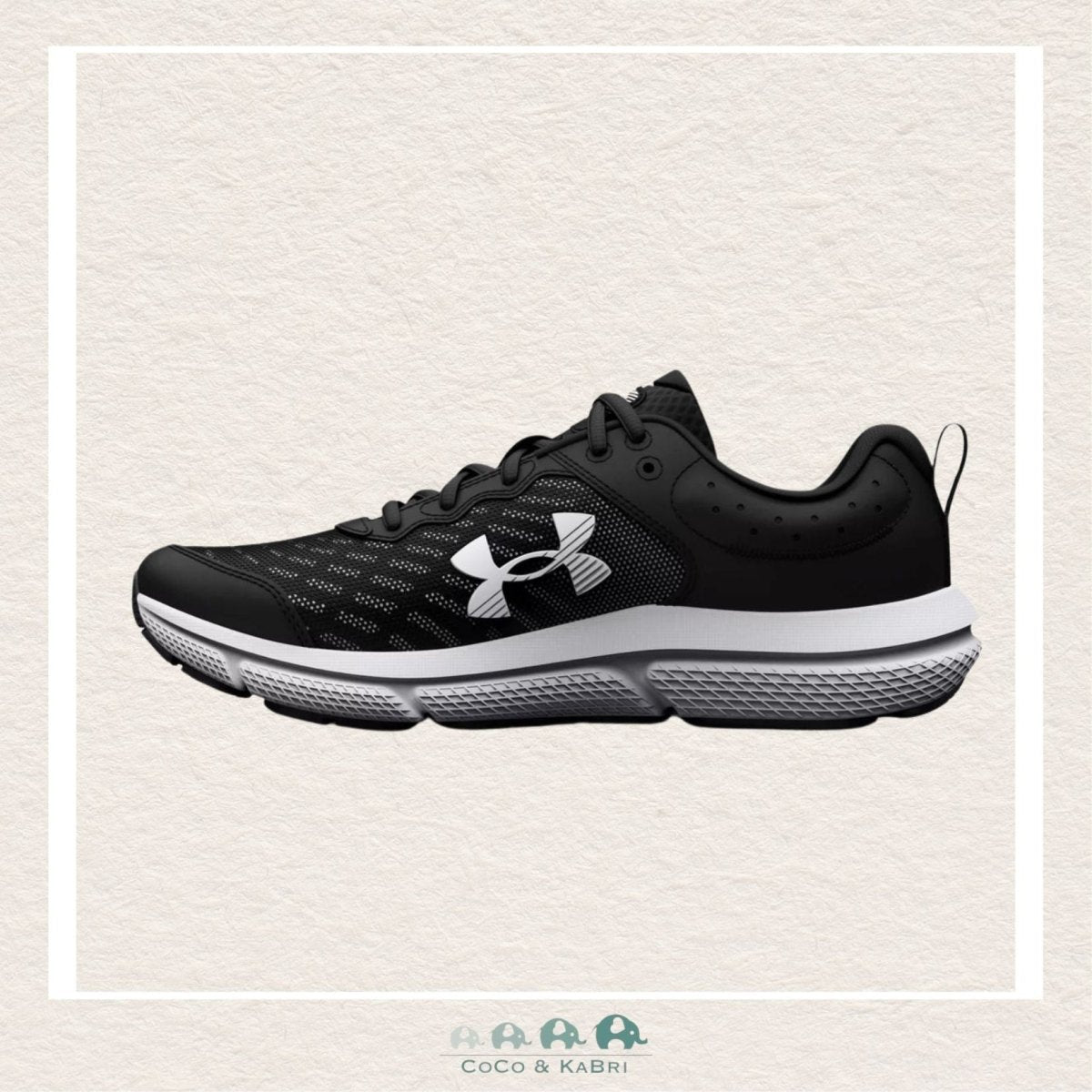 Under Armour Youth Boy's Grade School Assert 10 Running Shoes Black (Wide) (M3), CoCo & KaBri Children's Boutique