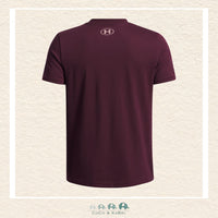 Under Armour Youth Boys' Logo Wordmark Short Sleeve Dark Maroon Tee, CoCo & KaBri Children's Boutique