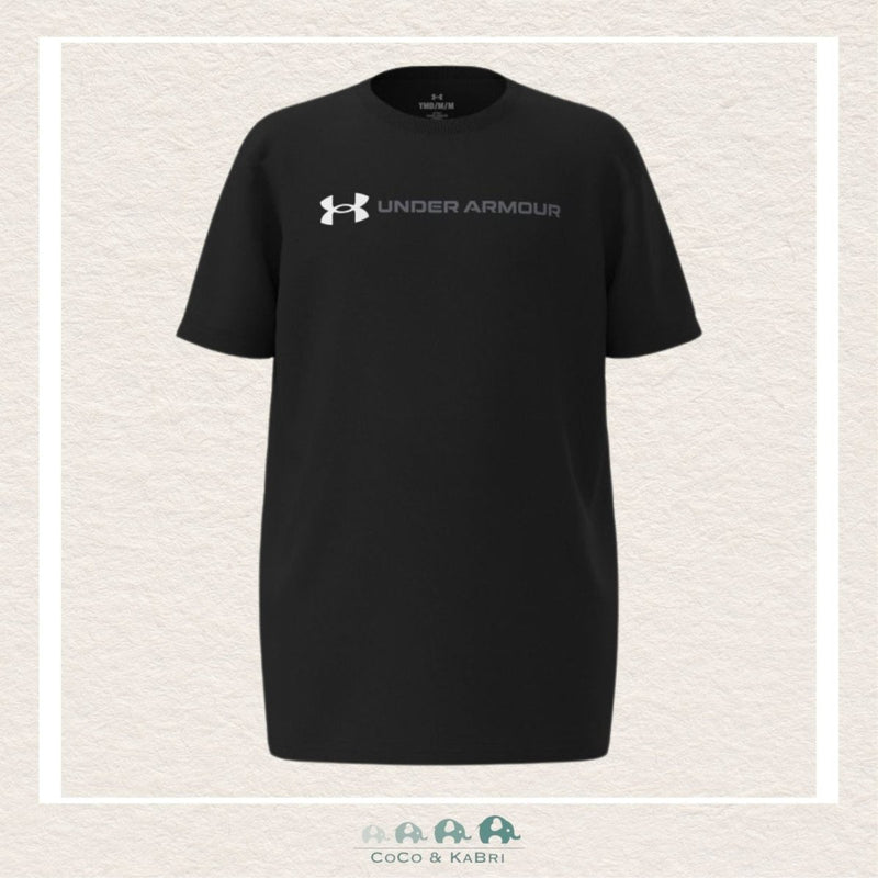 Under Armour Youth Boy's Logo Wordmark Tee - Black, CoCo & KaBri Children's Boutique