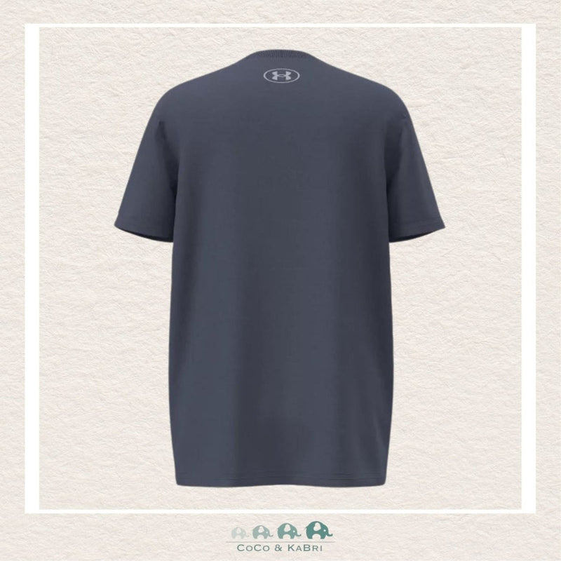 Under Armour Youth Boy's Logo Wordmark Tee - Downpour Gray, CoCo & KaBri Children's Boutique