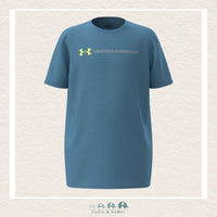 Under Armour Youth Boy's Logo Wordmark Tee - Esther Blue, CoCo & KaBri Children's Boutique