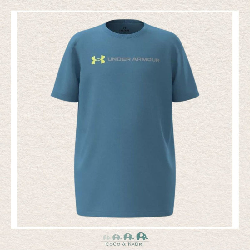 Under Armour Youth Boy's Logo Wordmark Tee - Esther Blue, CoCo & KaBri Children's Boutique