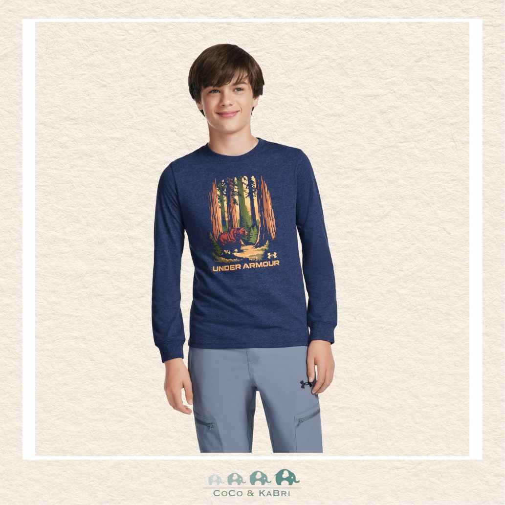 Under Armour: Youth Boys' Long Sleeve Bear Tshirt, CoCo & KaBri Children's Boutique, Brooks Alberta Canada