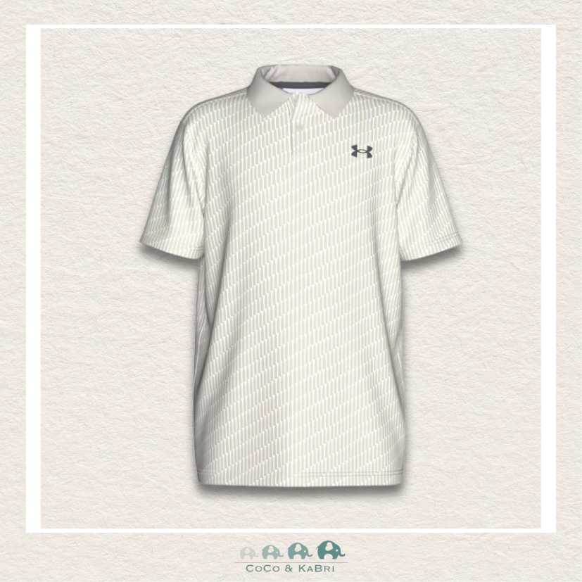 Under Armour: Youth Boys' Matchplay Printed Polo - Summit White, CoCo & KaBri Children's Boutique