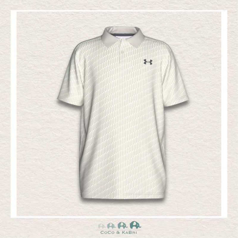 Under Armour: Youth Boys' Matchplay Printed Polo - Summit White, CoCo & KaBri Children's Boutique