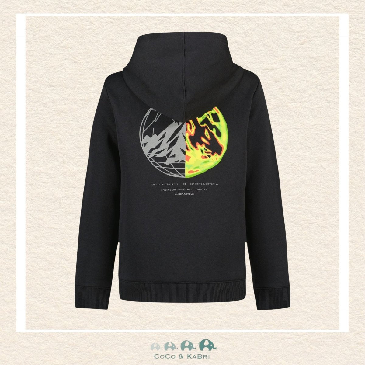 Under Armour: Youth Boys Ode Globe Hoodie - Black, CoCo & KaBri Children's Boutique, Brooks Alberta Canada