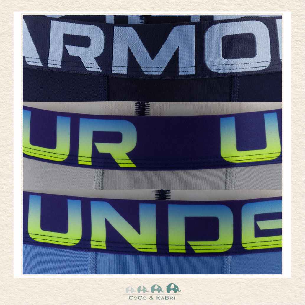 Under Armour: Youth Boys Performance Tech - Solid 3 Pack Blue Fog, CoCo & KaBri Children's Boutique, Brooks Alberta Canada