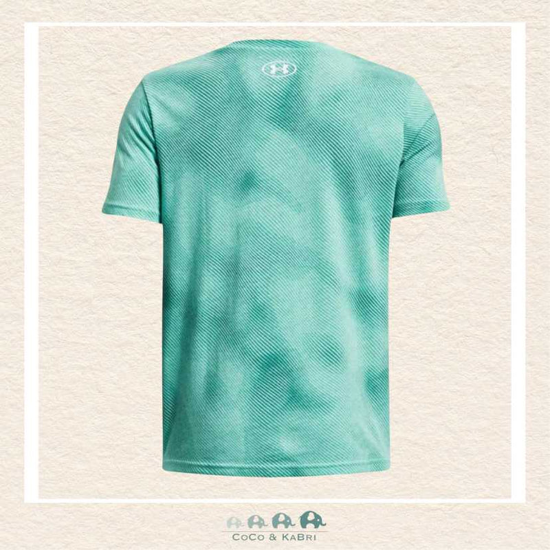 Under Armour: Youth Boys' Sportstyle Logo Printed tee - Neo Turquoise, CoCo & KaBri Children's Boutique