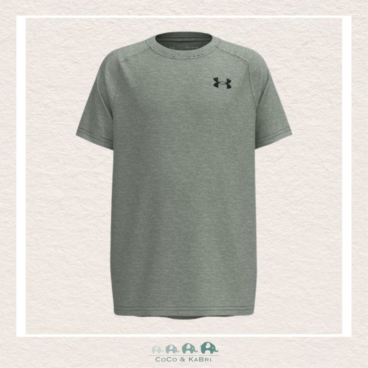 Under Armour Youth Boy's Tech™ 2.0 Short Sleeve Silica Green, CoCo & KaBri Children's Boutique