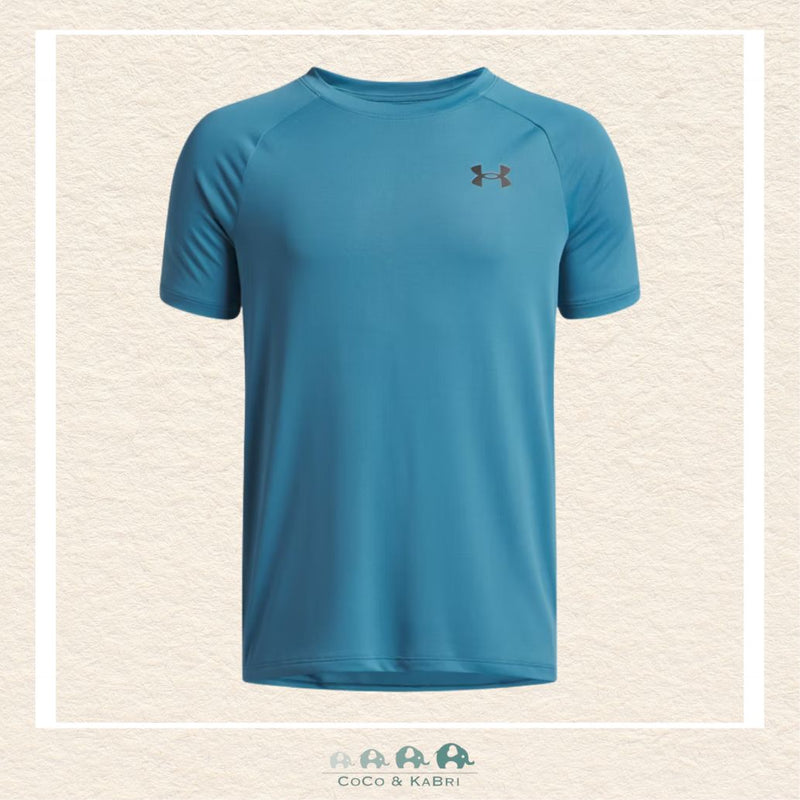 Under Armour youth boys' Tech™ 2.0 short sleeve tee in vibrant Boundless Blue, featuring a modern streamlined fit, a classic crew neck, and a lightweight performance finish | Canada