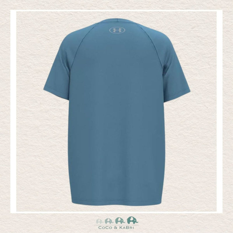 Under Armour Youth Boy's Tech™ Split Wordmark Short Sleeve Ether Blue, CoCo & KaBri Children's Boutique