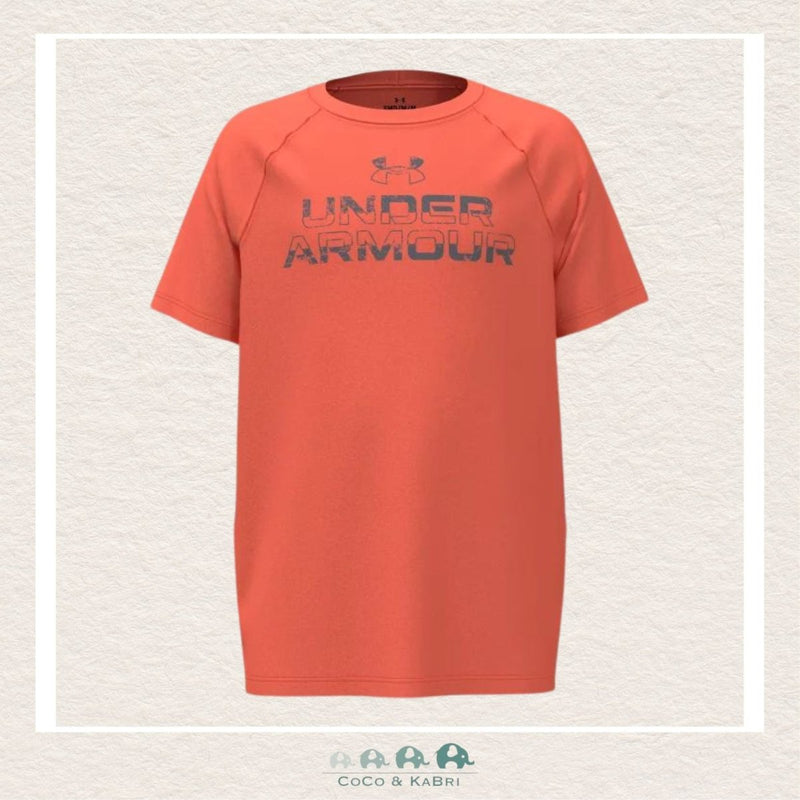 Under Armour Youth Boy's Tech™ Split Wordmark Short Sleeve Fire, CoCo & KaBri Children's Boutique