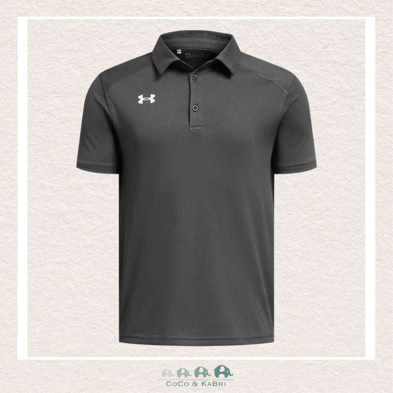Under Armour Youth Boy's Tech™ Team Polo - Gray, CoCo & KaBri Children's Boutique