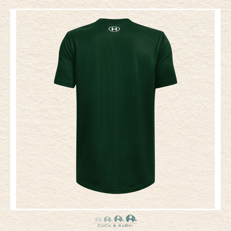 Under Armour: Youth Boys' Tech Team Short Sleeve - Forest Green, CoCo & KaBri Children's Boutique, Brooks Alberta Canada