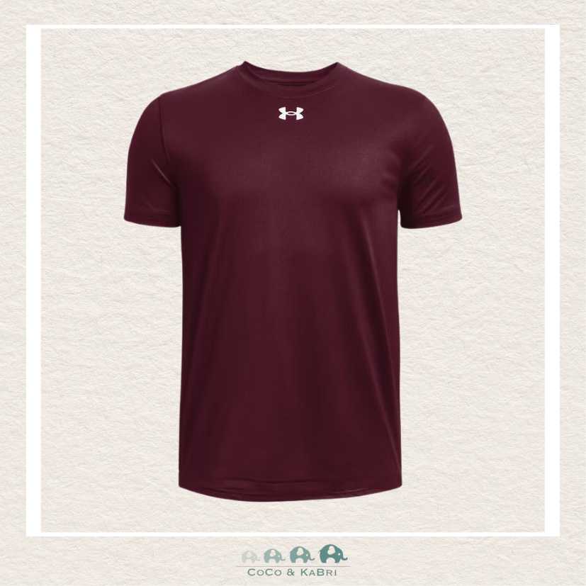 Under Armour: Youth Boys' Tech™ Team Short Sleeve Maroon, CoCo & KaBri Children's Boutique