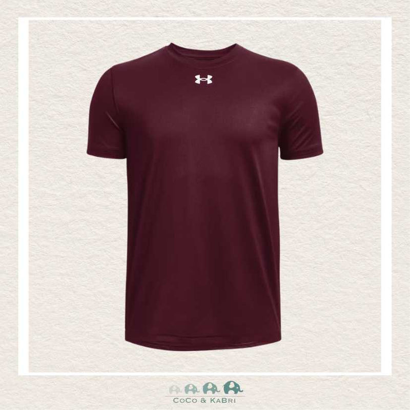 Under Armour: Youth Boys' Tech™ Team Short Sleeve Maroon, CoCo & KaBri Children's Boutique