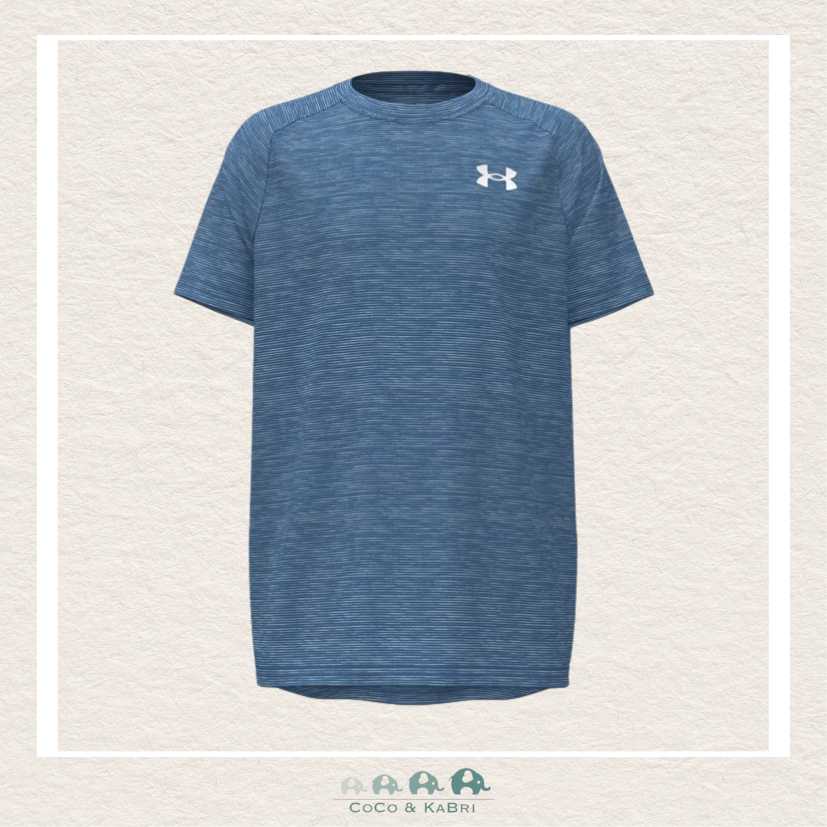 Under Armour Youth Boys' Tech™ Textured Short Sleeve Blue Atlantis Tee, CoCo & KaBri Children's Boutique