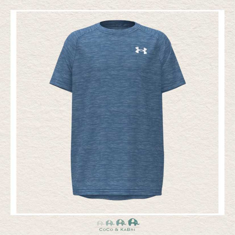 Under Armour Youth Boys' Tech™ Textured Short Sleeve Blue Atlantis Tee, CoCo & KaBri Children's Boutique