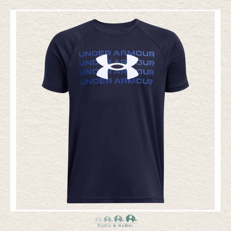 Under Armour Youth Boys' Tech™ Wordmark Logo Short Sleeve Top, CoCo & KaBri Children's Boutique