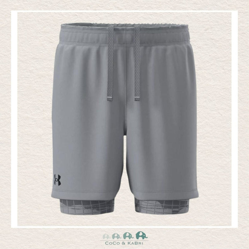 Under Armour Youth Boy's Tech™ Woven 2 - in - 1 Shorts Mod Gray, CoCo & KaBri Children's Boutique