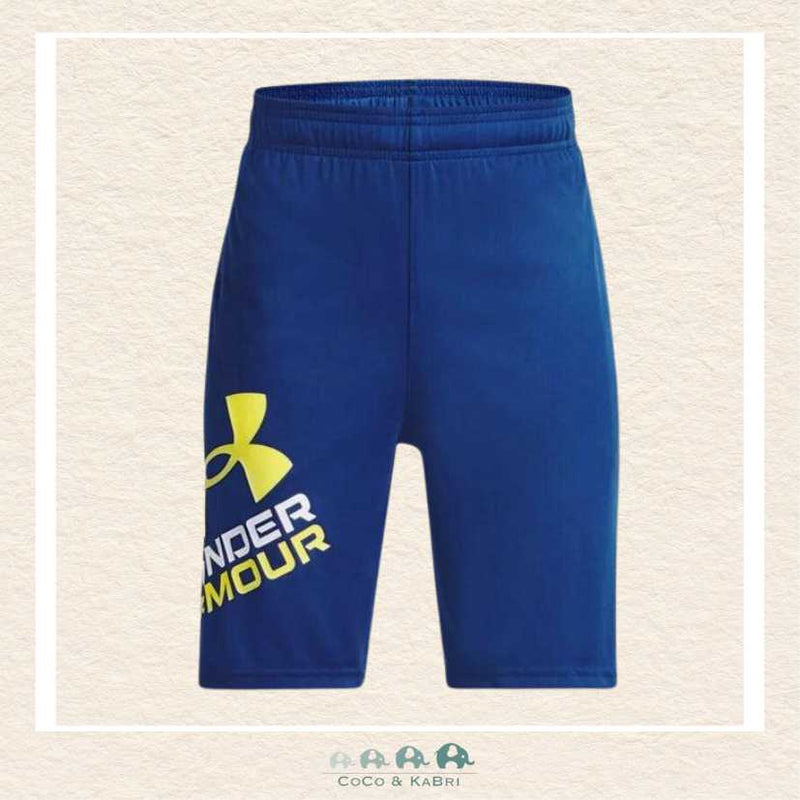 Under Armour: Youth Boys' UA Prototype 2.0 Logo Shorts - Blue Mirage, CoCo & KaBri Children's Boutique