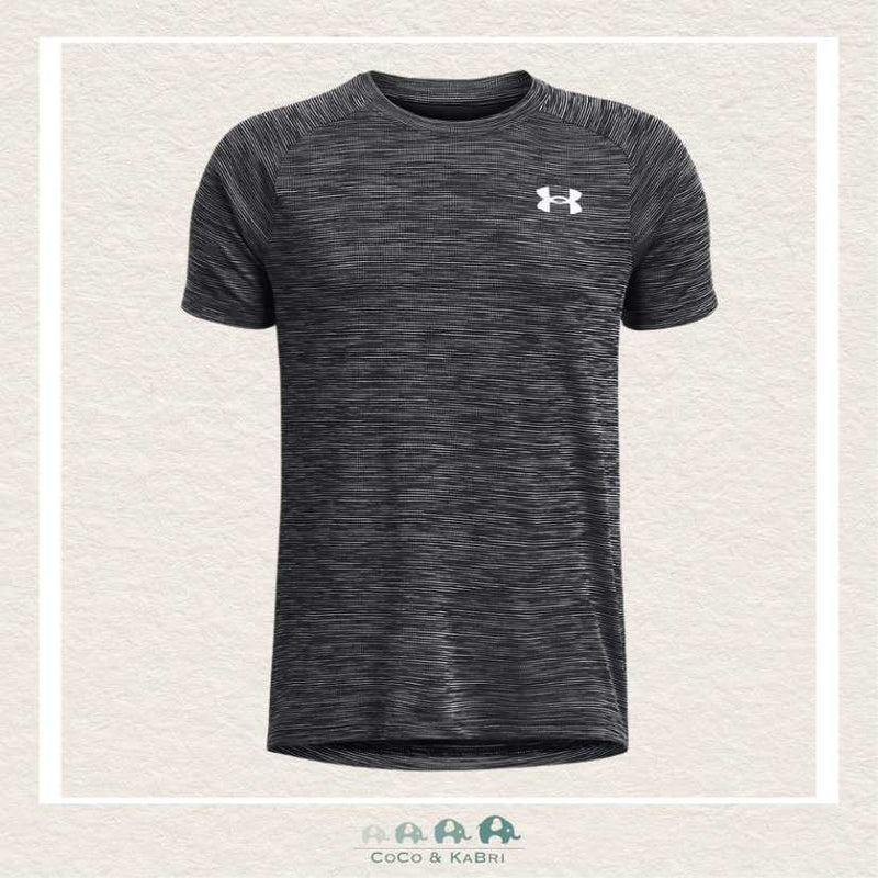 Under Armour Youth Boys' UA Tech™ Textured Short Sleeve Black Tee, CoCo & KaBri Children's Boutique