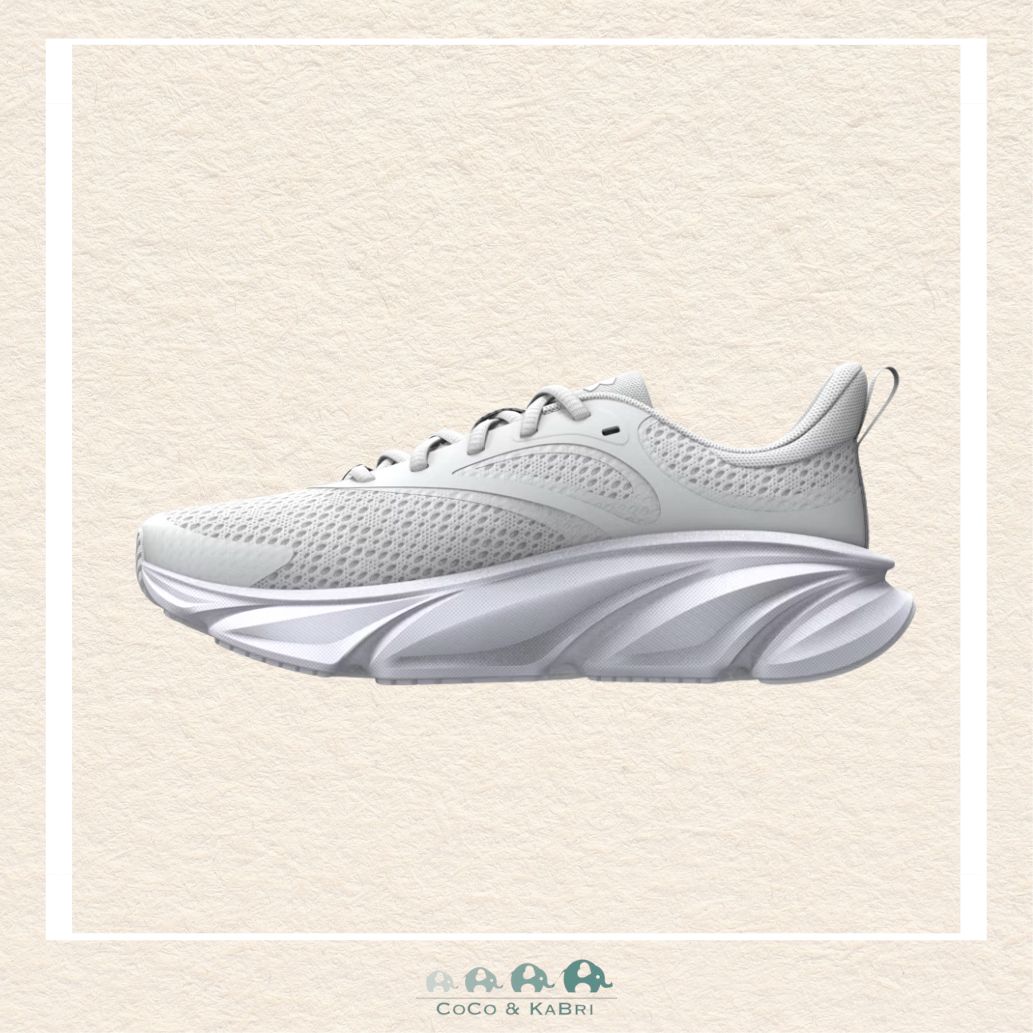 Side profile of the Halo Gray Rogue trainers highlighting the dual-layer Charged Cushioning® midsole designed for superior impact absorption and responsive energy return | Canada