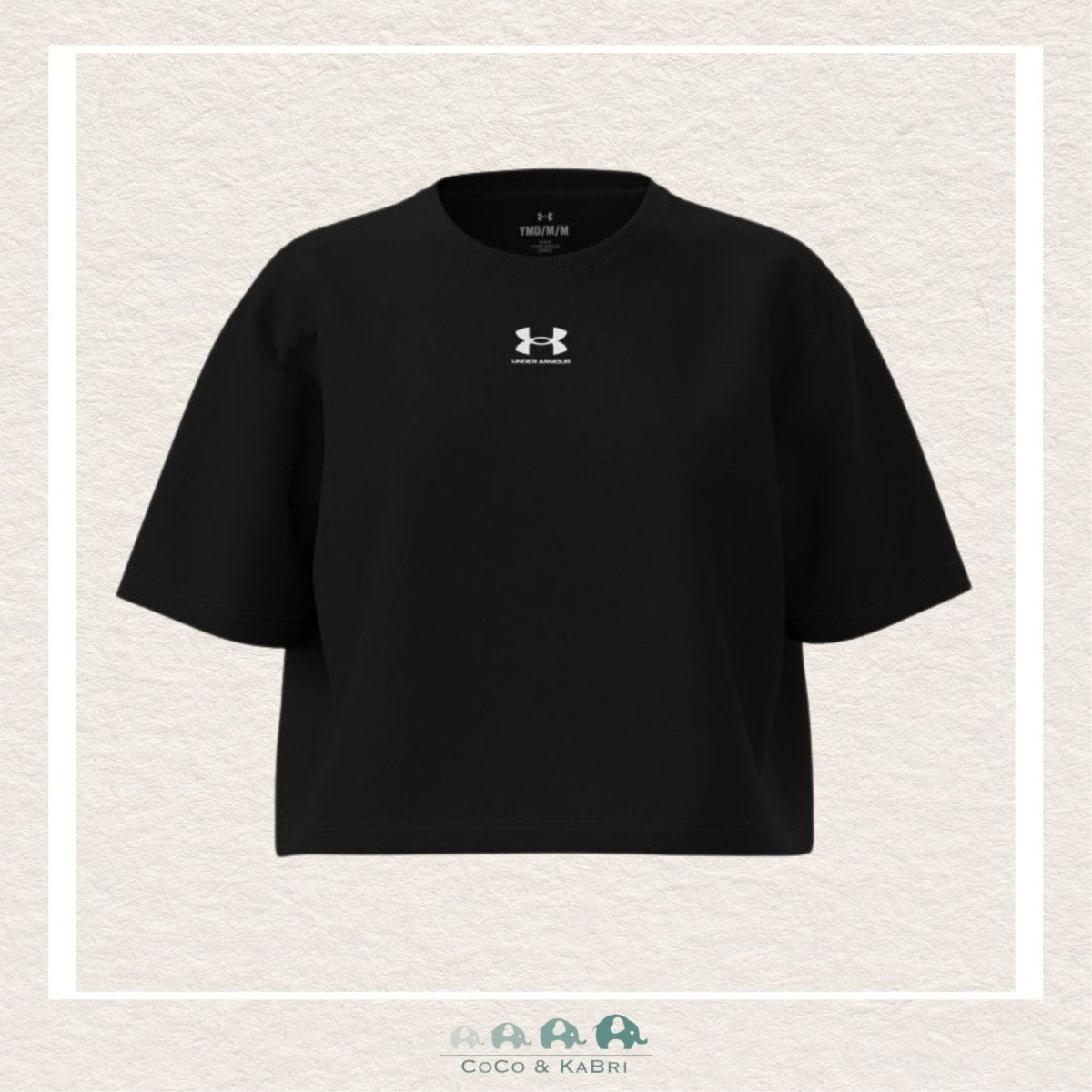 Under Armour Youth Girl's' Motion Short Sleeve Black Tee, CoCo & KaBri Children's Boutique