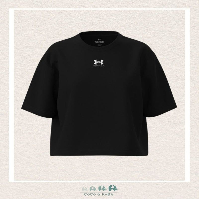 Under Armour Youth Girl's' Motion Short Sleeve Black Tee, CoCo & KaBri Children's Boutique