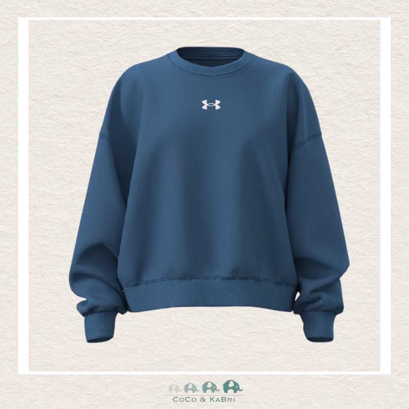 Under Armour Youth Girls' Rival Fleece Oversized Crew - Blue Atlantis, CoCo & KaBri Children's Boutique